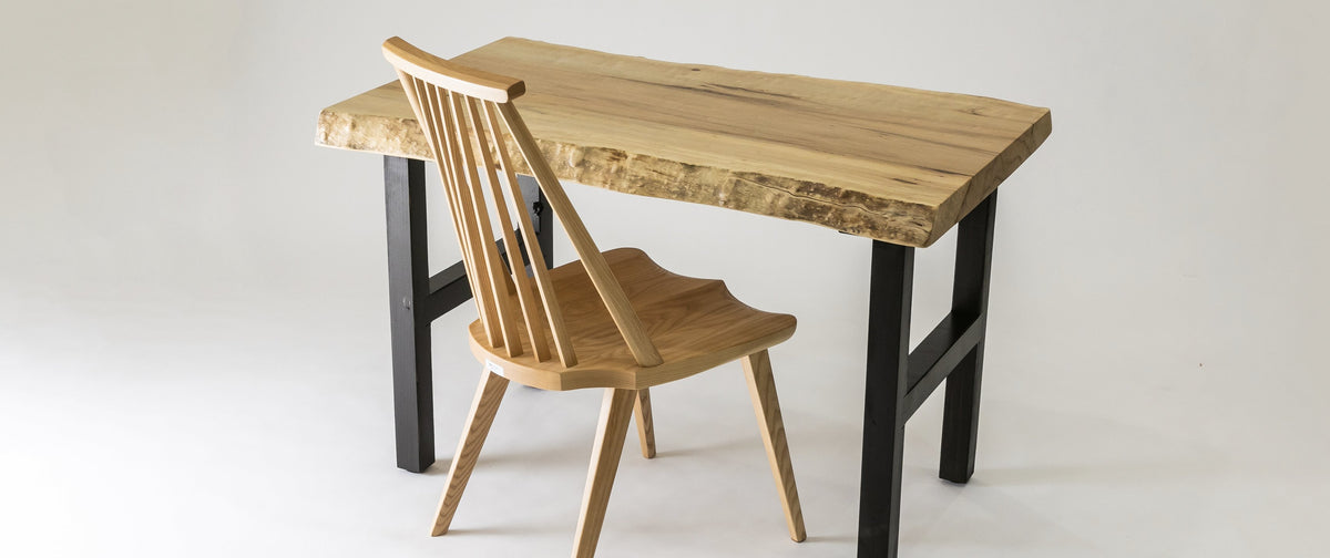 【極美品】葉山家具 白木 天然木デスク 一枚板 スギ材天然木】 コダマデスク W1000-1500 mm | コダマプロジェクト