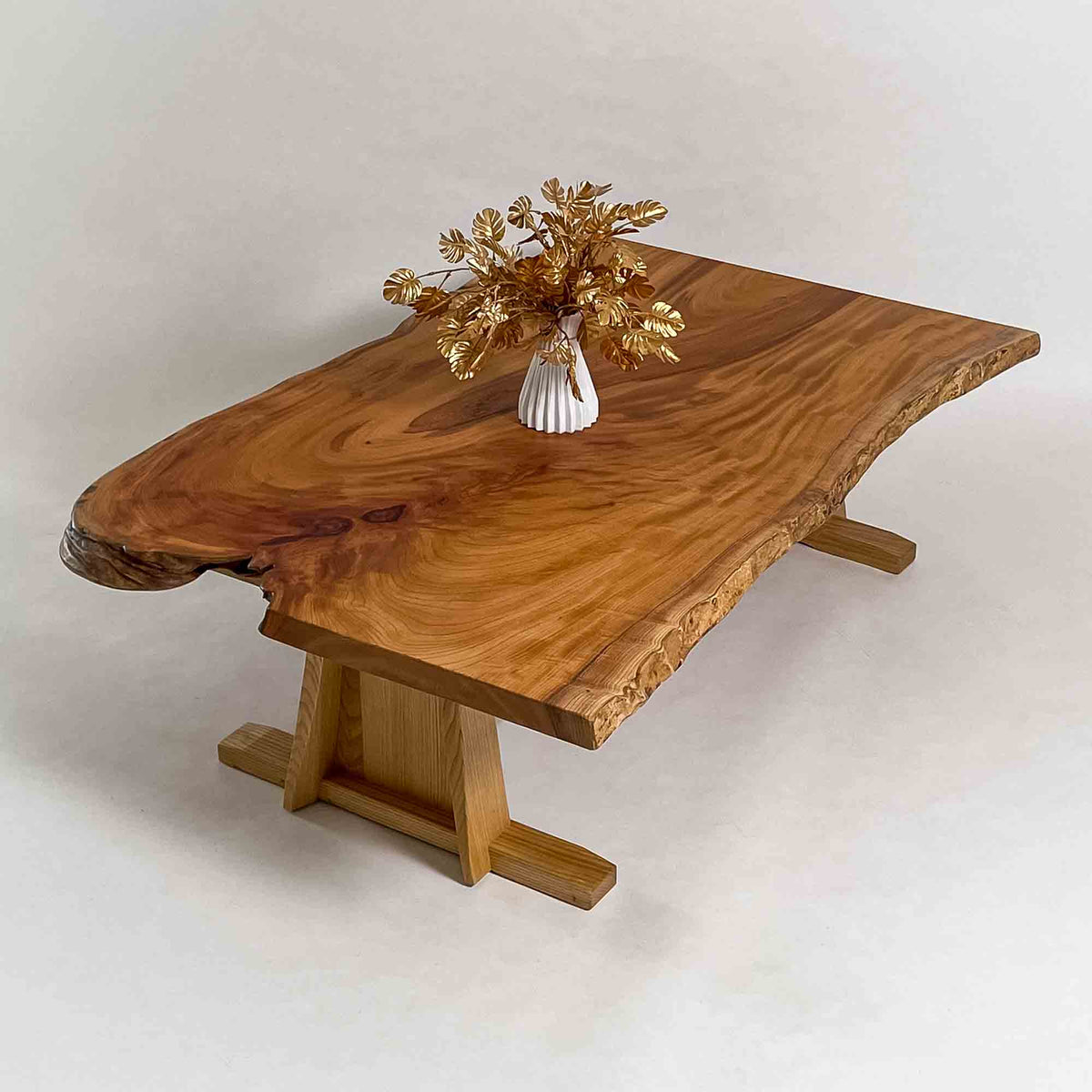 欅一枚板センターテーブル｜樹齢160年国産｜鬼童銘木