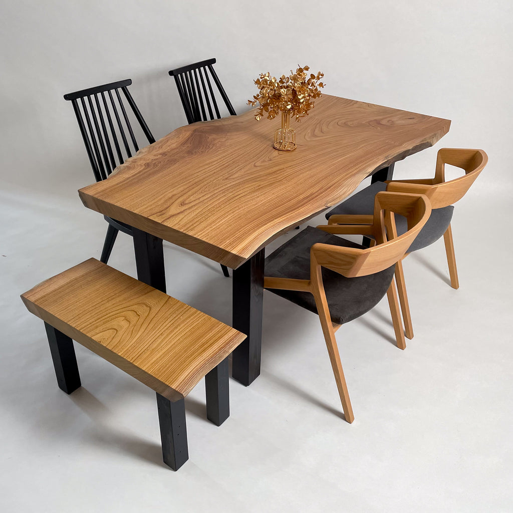 No.1776 欅(けやき)/一枚板ダイニングテーブル/& OSOROISU