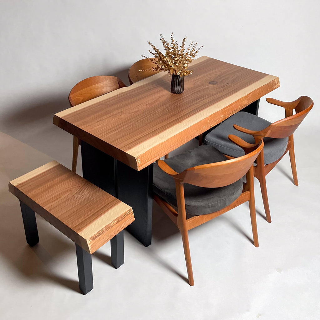 No.1659 吉野杉/一枚板ダイニングテーブル/& OSOROISU