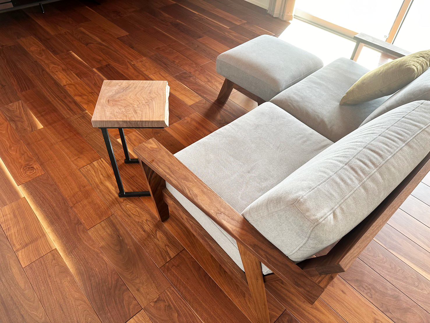 一枚板テーブル　カウンターテーブル　ウォールナット　ローテーブル　テレビ台 一枚板テレビ台/ローカウンター｜【公式】KIDOMEIMOKU オンライン