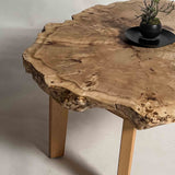 No.2333　ポプラ/一枚板ローテーブル