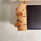 ポプラ 高級 一枚板ソファ 1人掛け 左アーム 肘置き 真上