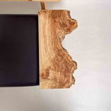 ポプラ 高級 一枚板ソファ 1人掛け 右アーム 肘置き 真上