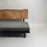 楠 木フレーム 一枚板ソファ 3人掛け 横右半分 クッションなし