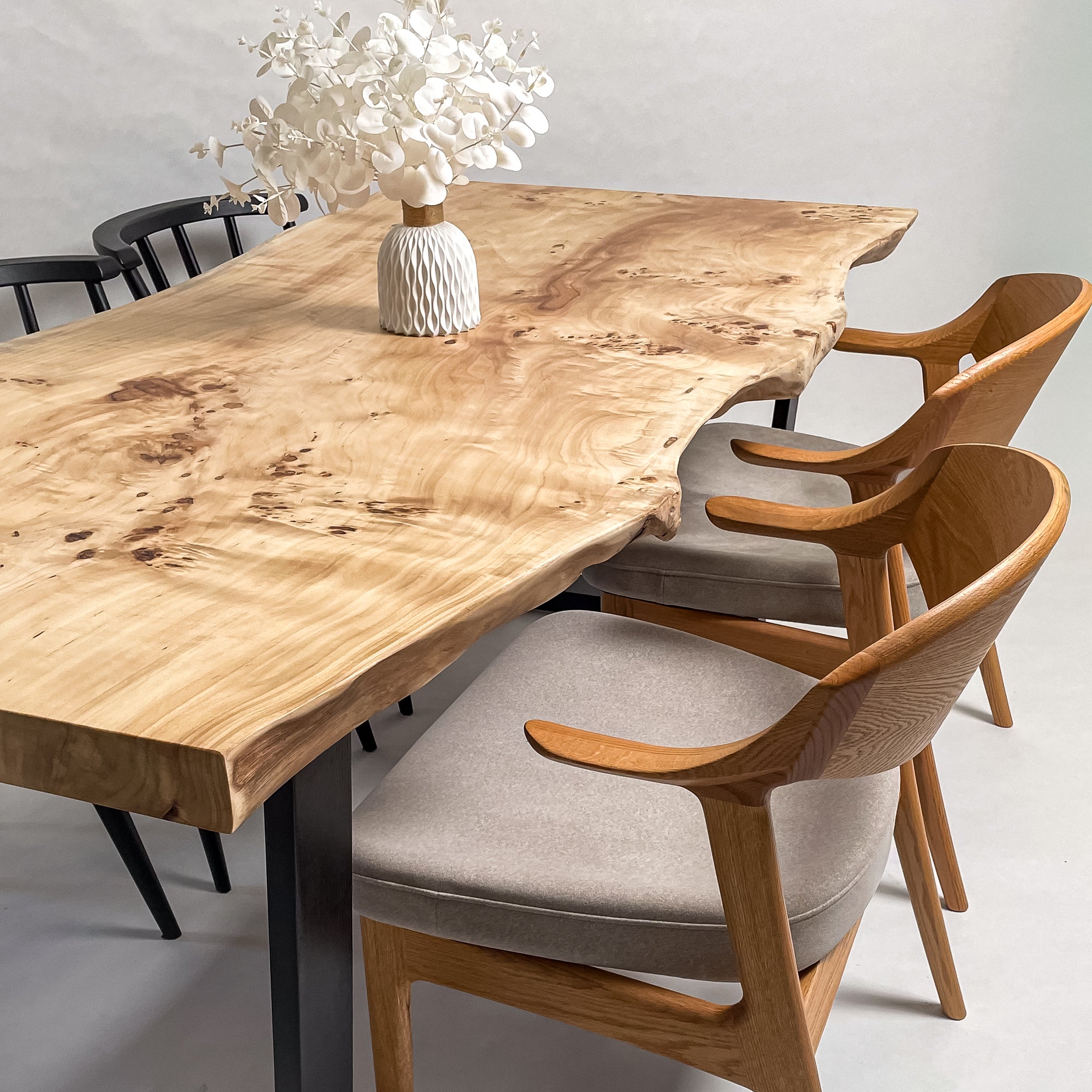 No.2352　ポプラ/一枚板ダイニングテーブル