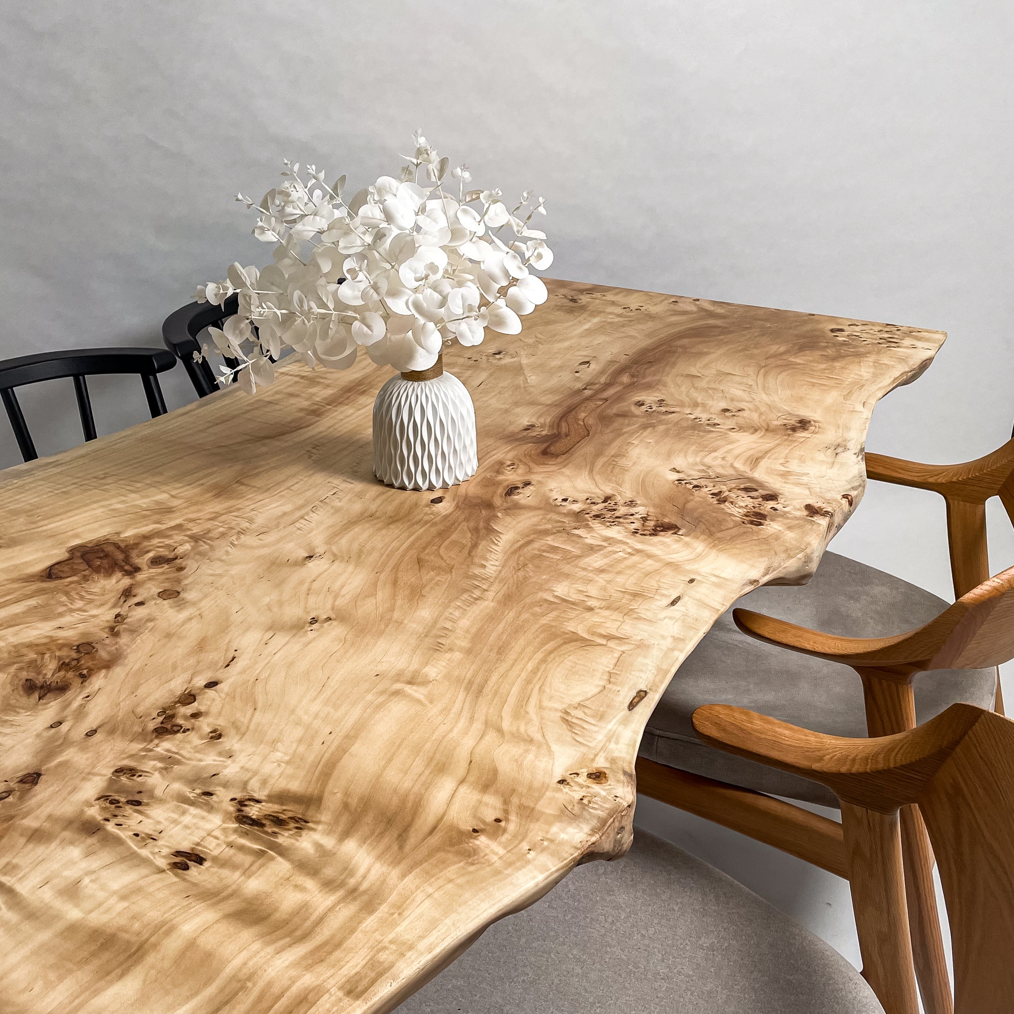 No.2352　ポプラ/一枚板ダイニングテーブル