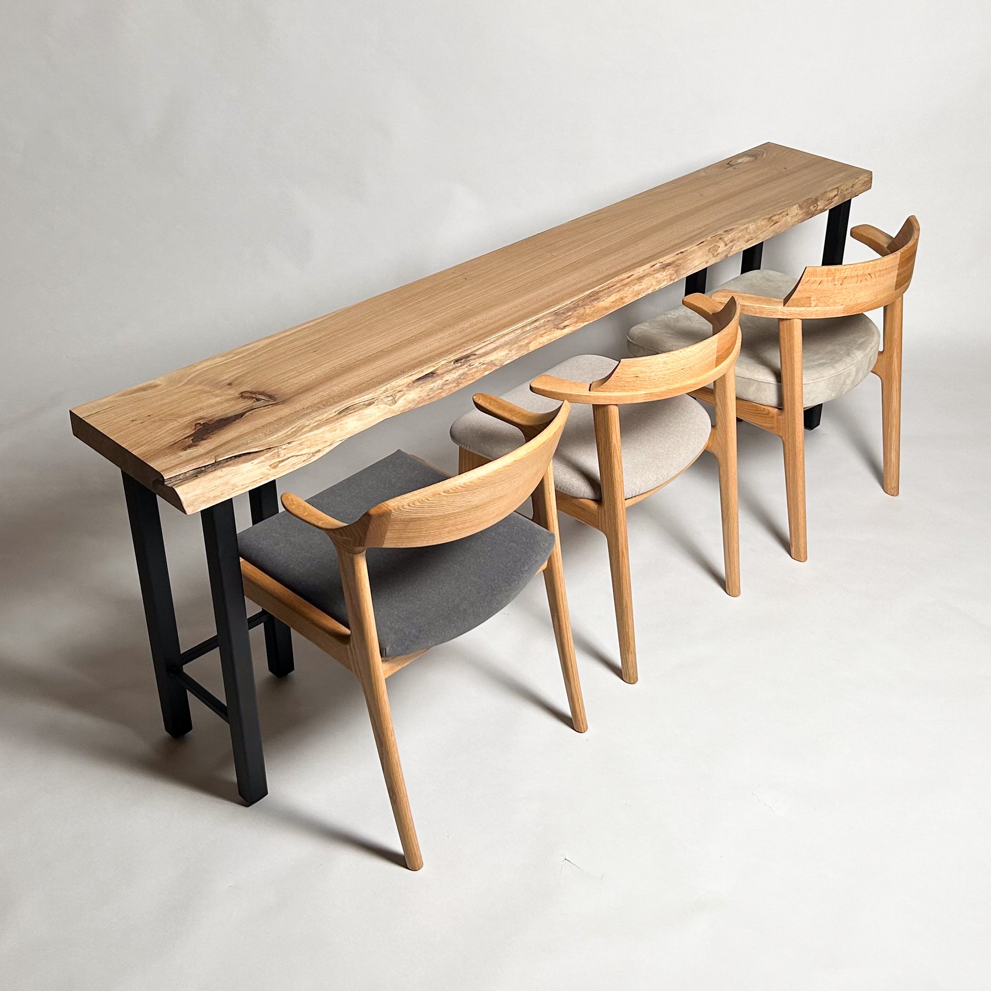 タモ一枚板②カウンターやベンチなどに