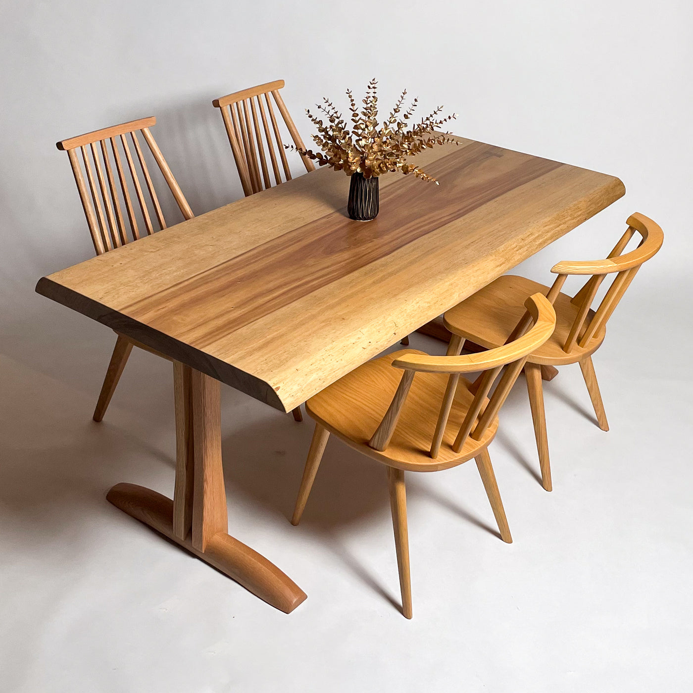 No.1836　ブラックリンバ/一枚板ダイニングテーブル