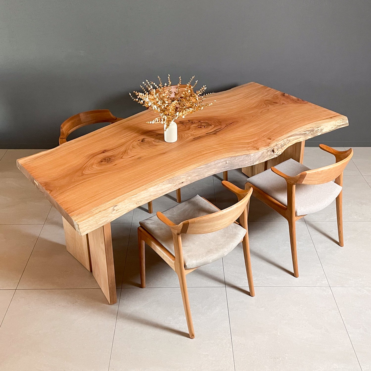 高級 銘木家具 欅一枚板テーブルテーブル