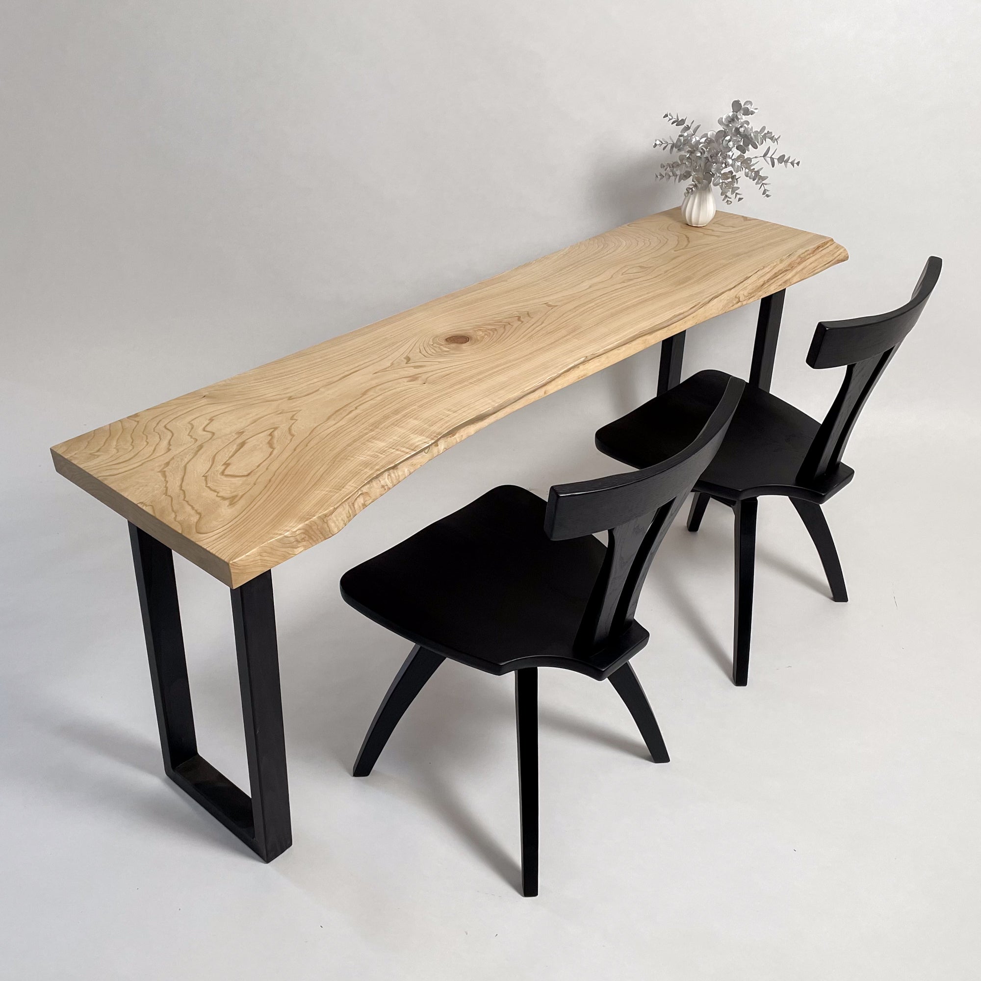 タモ一枚板②カウンターやベンチなどに タモ一枚板テーブルをお届けしました | 木創庵 店長ブログ