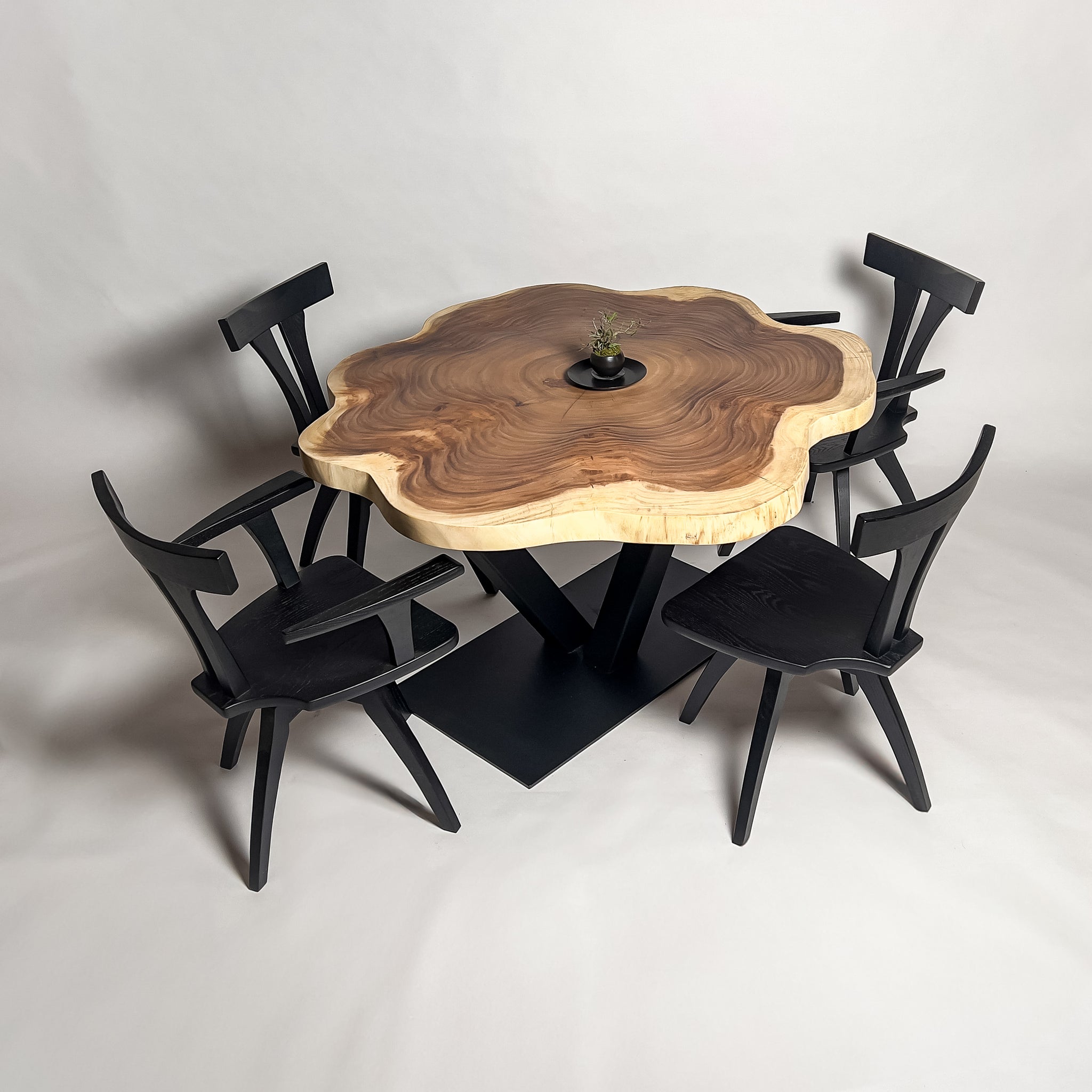 ダイニングテーブル　円卓テーブル　丸テーブル　一枚板 円卓 ダイニングテーブル 110 丸テーブル 天然木 オーク材 無垢