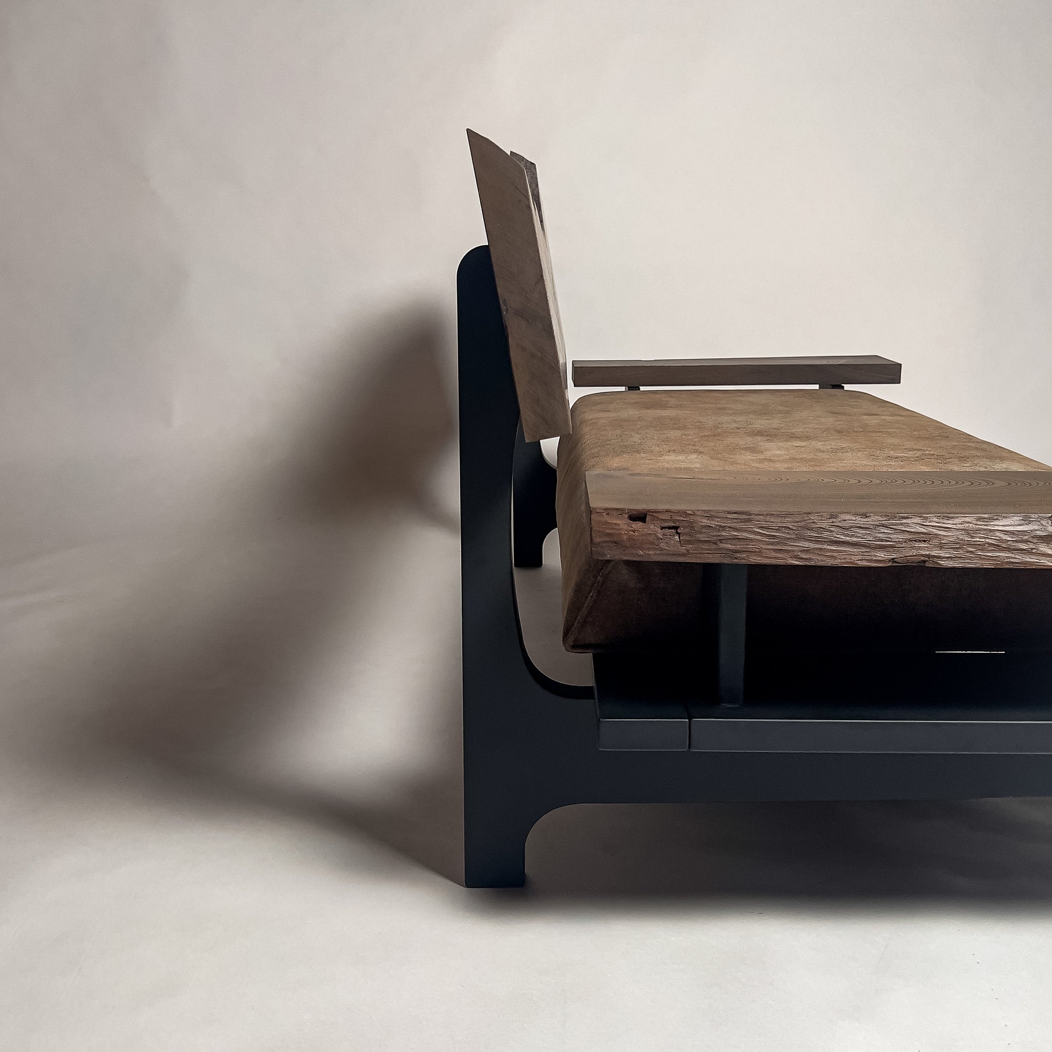 No.2279B　神代欅（じんだいけやき）/天然無垢 一枚板ソファ