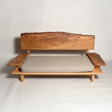 欅 天然木 一枚板ソファ 2人掛け 横 クッションなし