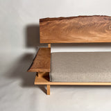 欅 天然木 一枚板ソファ 2人掛け 横左半分 クッションなし