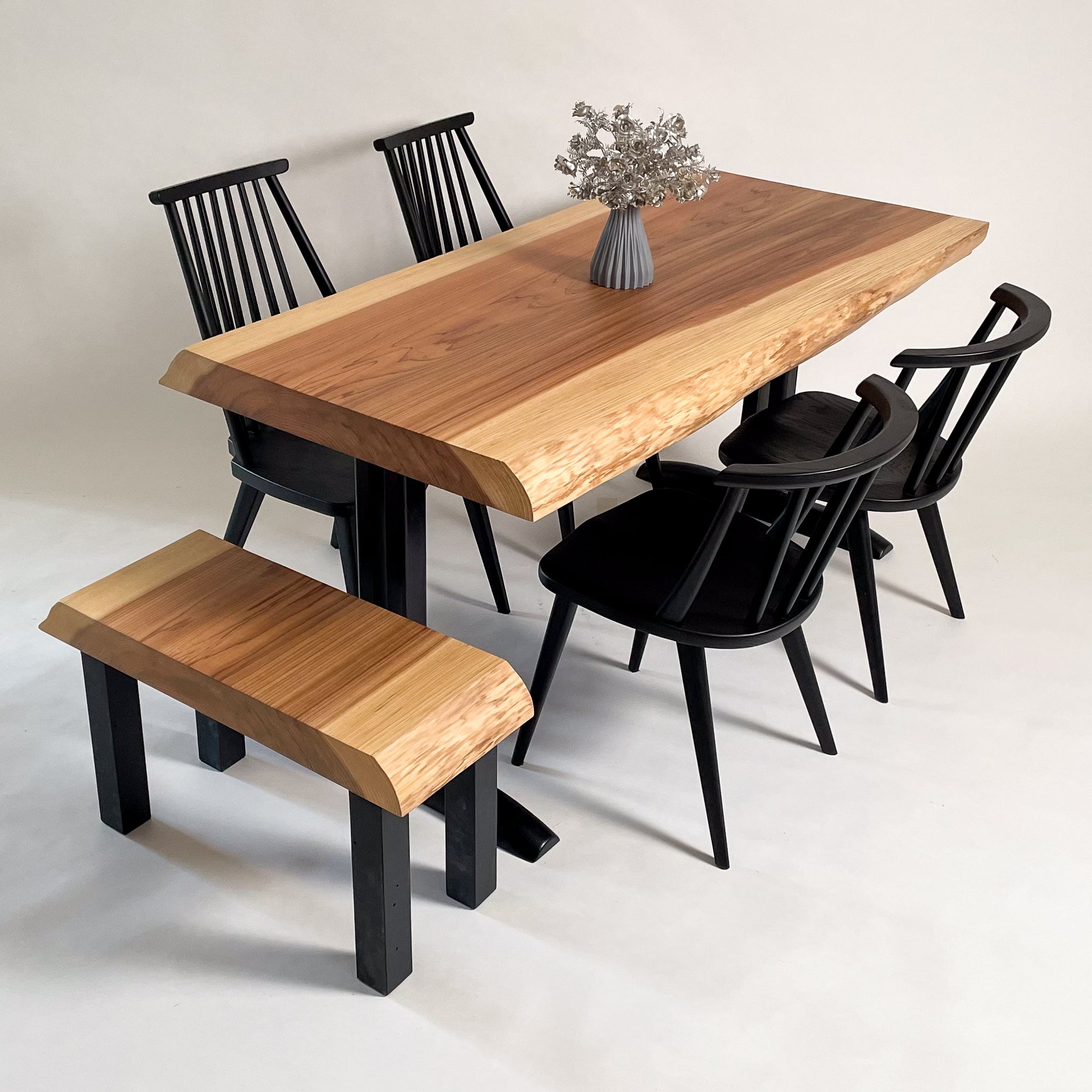 No.1909　吉野杉/一枚板ダイニングテーブル/& OSOROISU