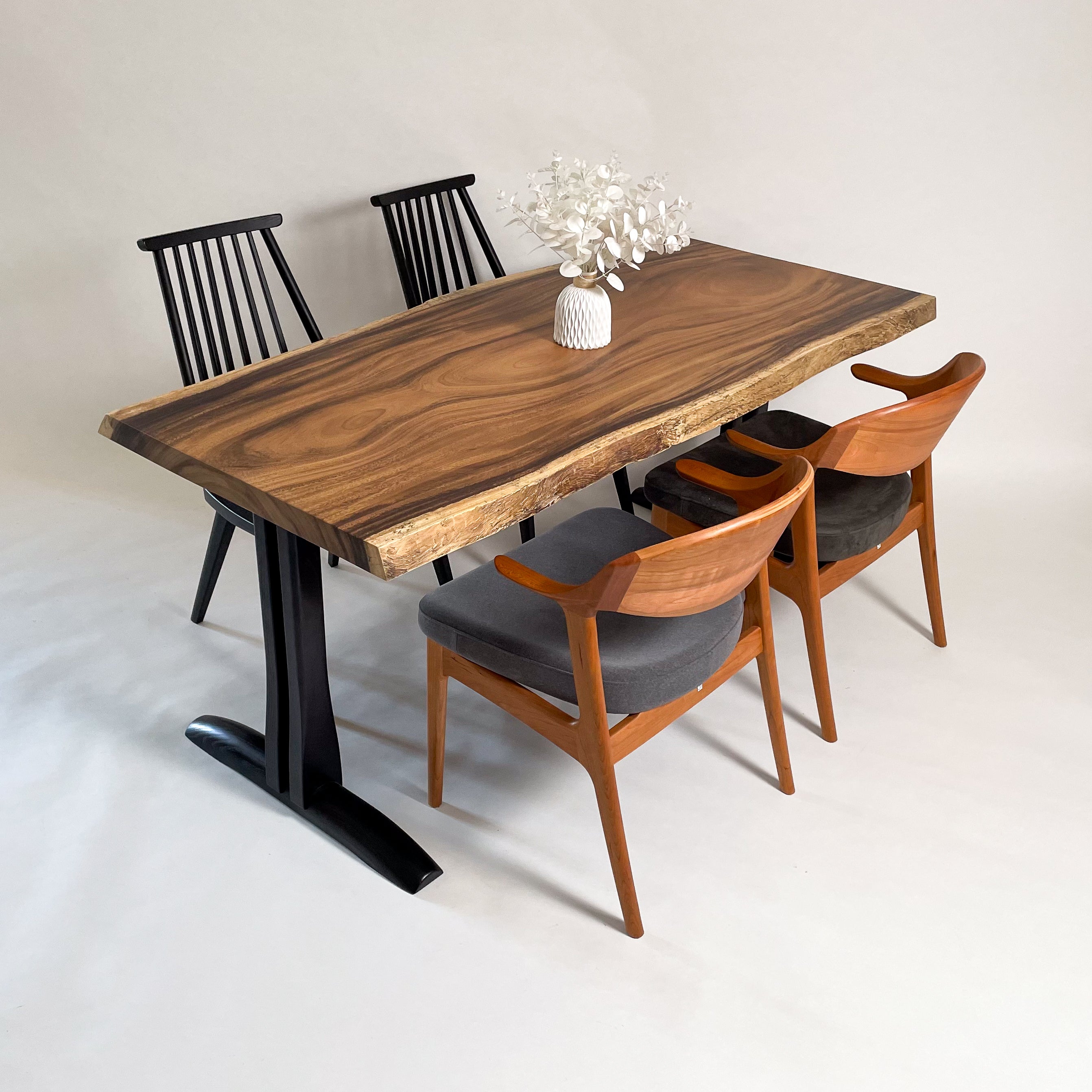 在庫処分 一枚板 モンキーポッド ダイニングテーブル Bタイプ W200.5cm anf-025-200b-top.jpg