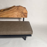 楠 無垢材 一枚板ソファ 3人掛け 横右半分 クッションなし