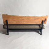 センダン 高級 一枚板ソファ 3人掛け 背面 クッションなし