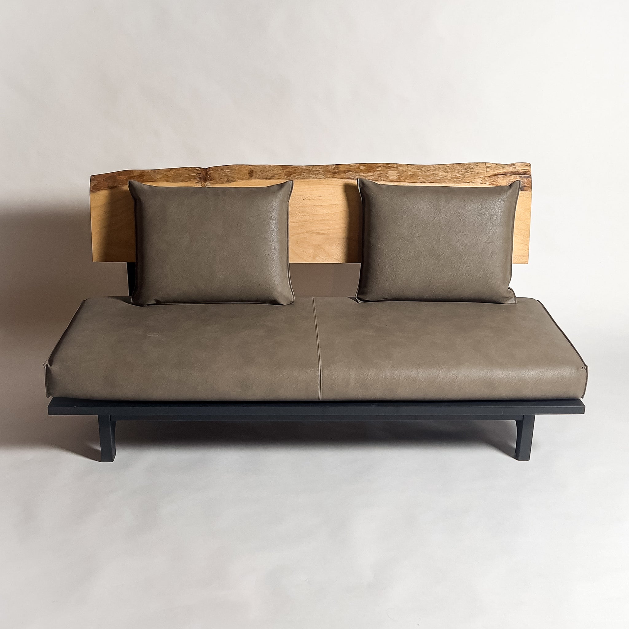 楠 天然木 一枚板ソファ 3人掛け 横 クッション背