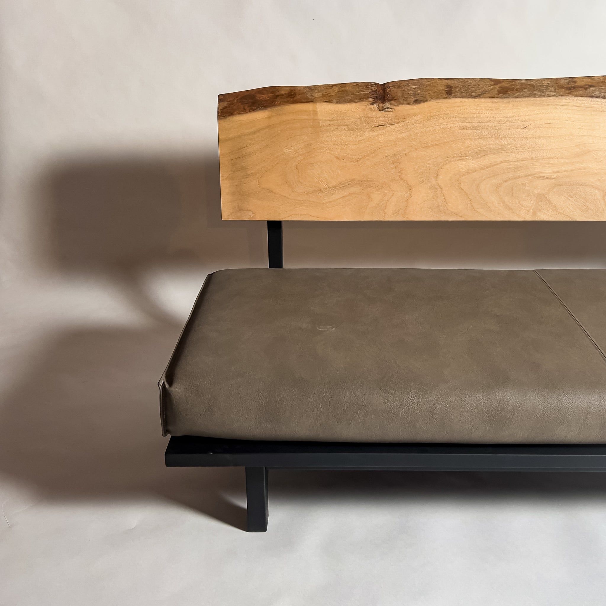 楠 天然木 一枚板ソファ 3人掛け 横左半分 クッションなし