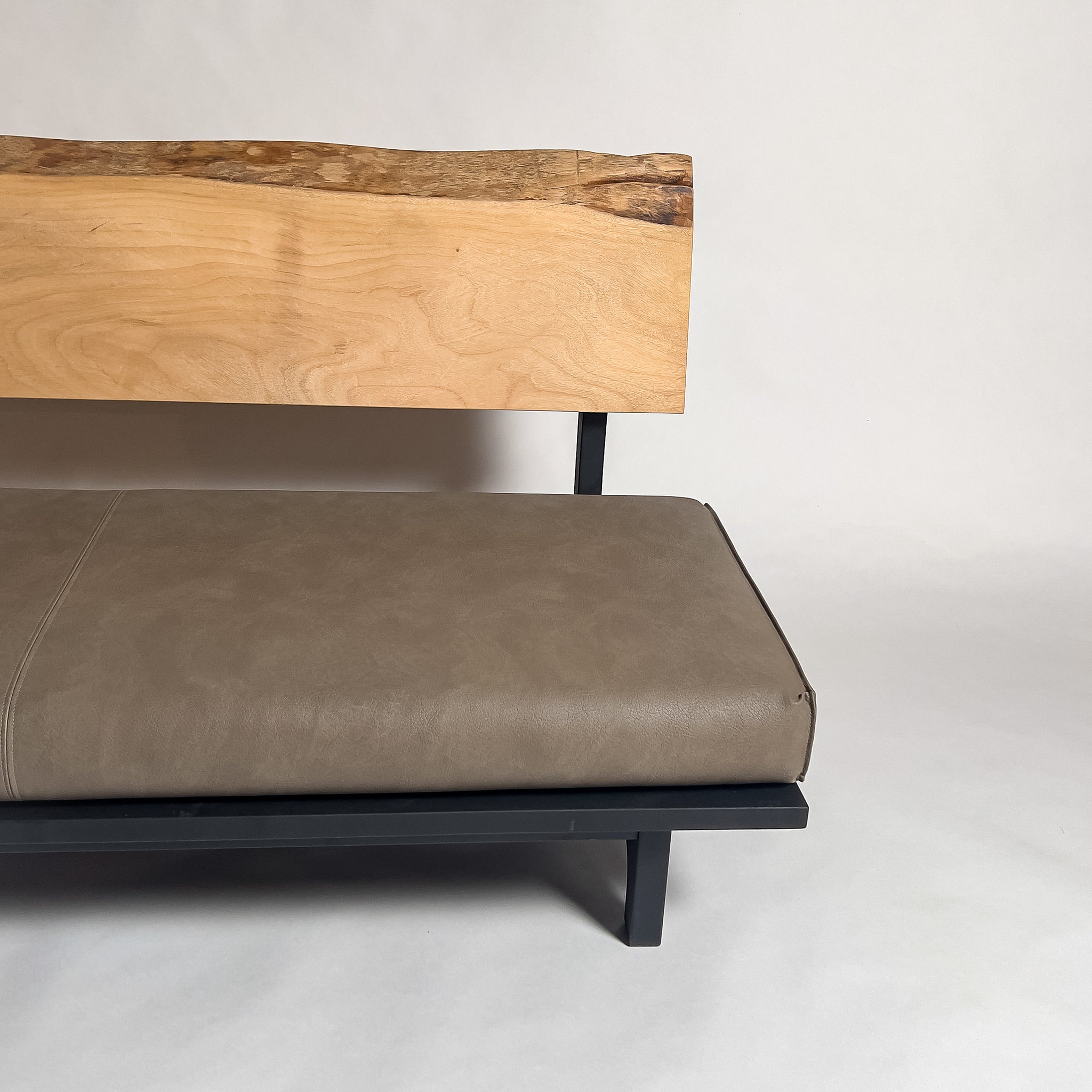 楠 天然木 一枚板ソファ 3人掛け 横右半分 クッションなし