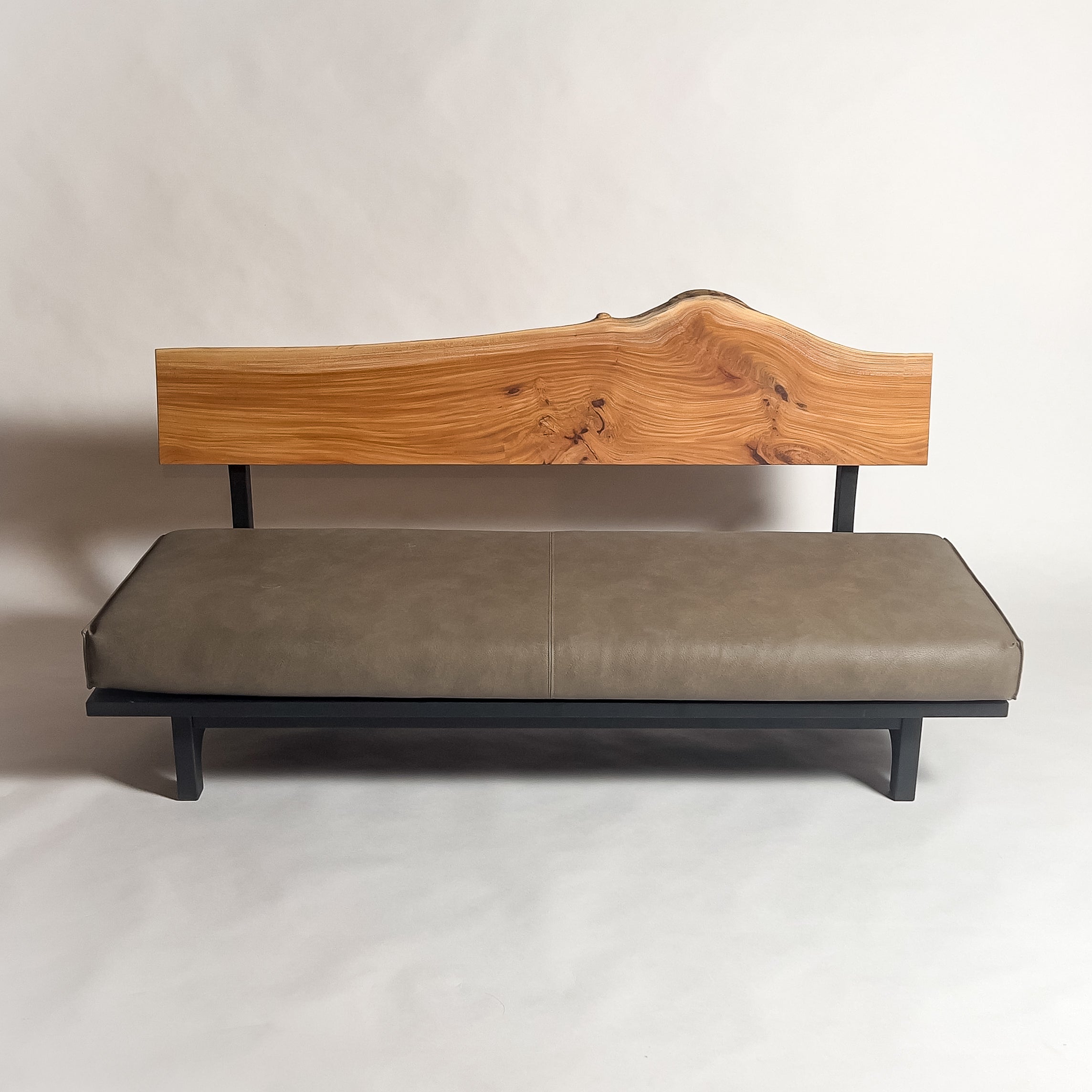 欅 天然木 一枚板ソファ 3人掛け 横 クッションなし