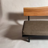 欅 天然木 一枚板ソファ 3人掛け 横左半分 クッションなし