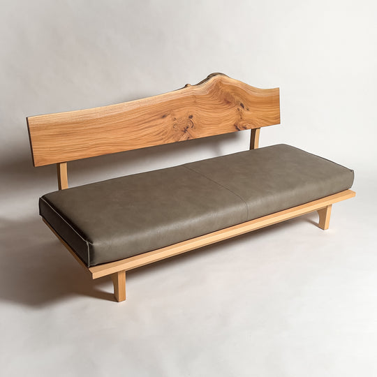 No.1985N3　欅（けやき）/天然無垢 一枚板ソファ