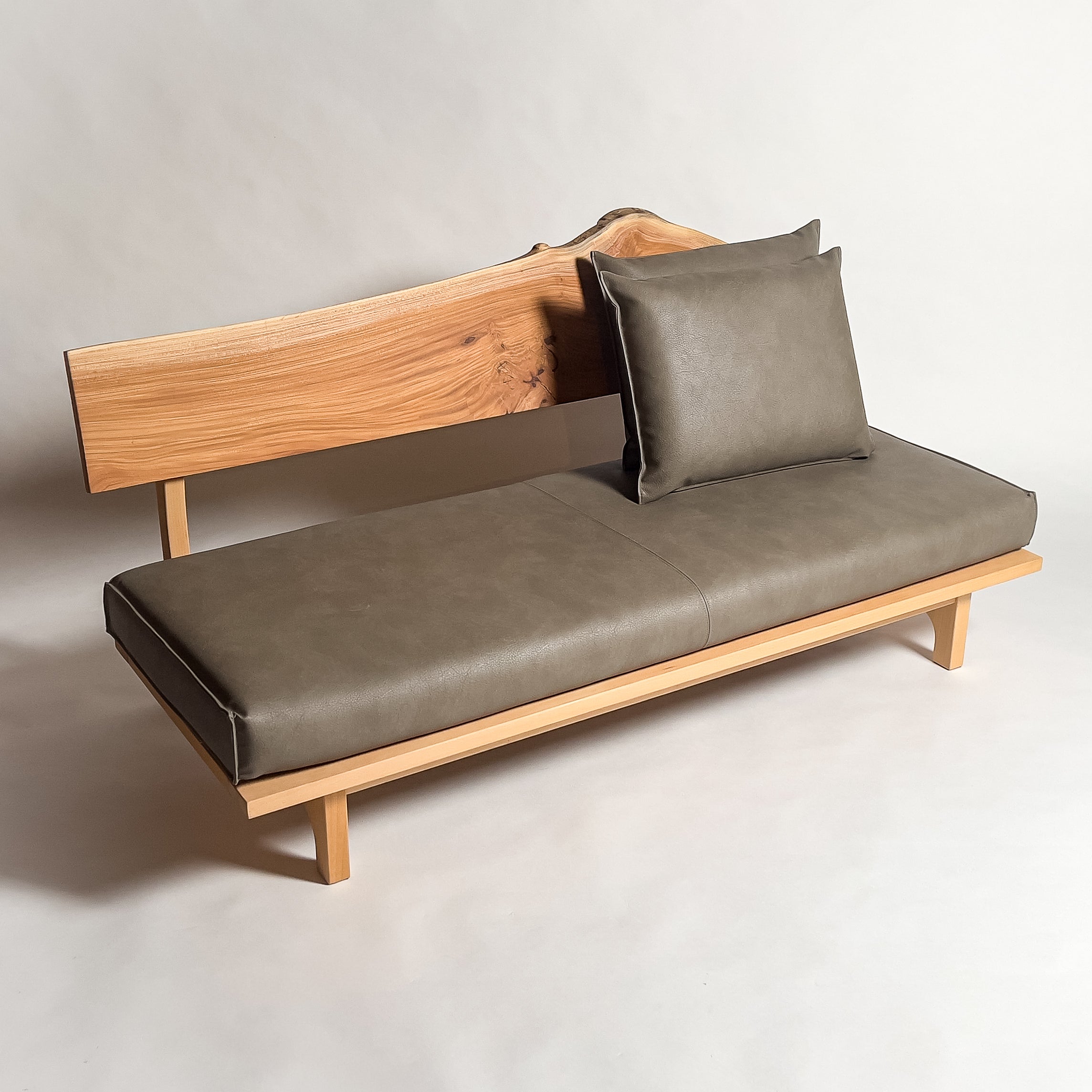 No.1985N3　欅（けやき）/天然無垢 一枚板ソファ