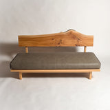 欅 天然木 一枚板ソファ 3人掛け 横 クッションなし