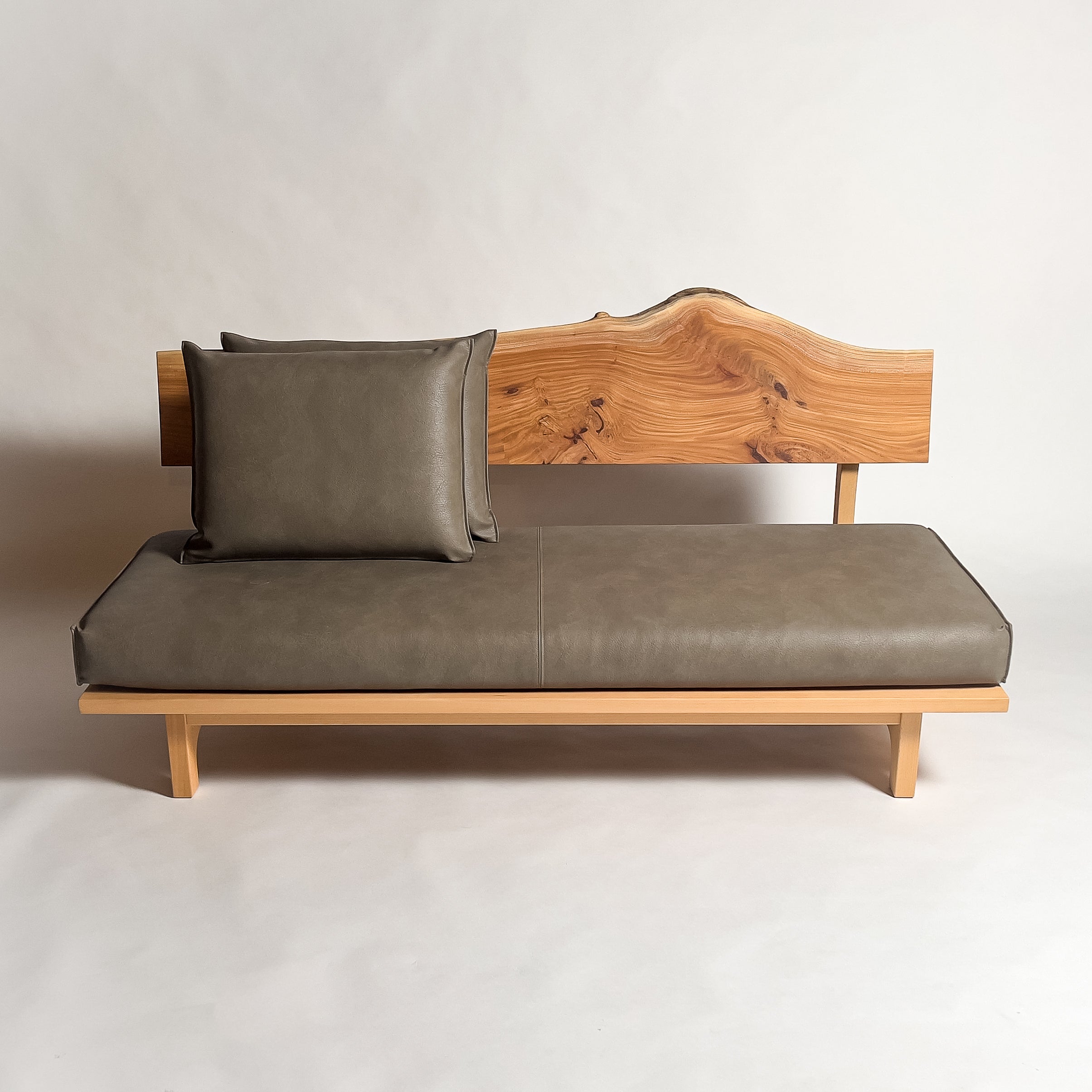 No.1985N3　欅（けやき）/天然無垢 一枚板ソファ