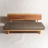 吉野杉 高級 一枚板ソファ 3人掛け 横 クッションなし