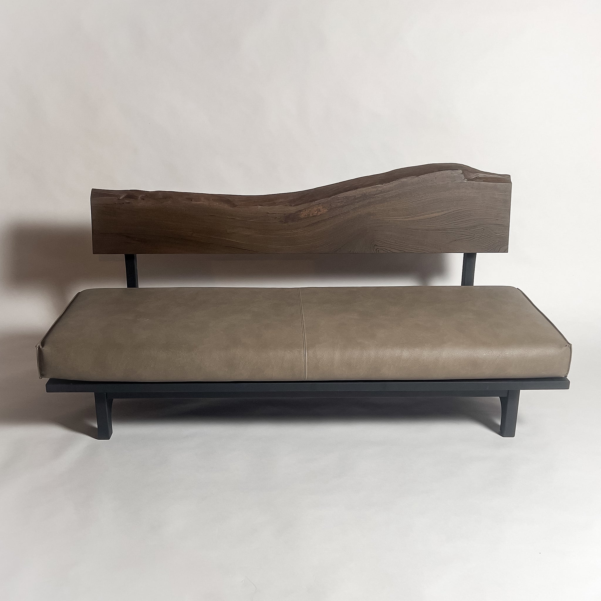 神代欅 無垢材 一枚板ソファ 3人掛け 横 クッションなし