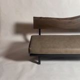 神代欅 無垢材 一枚板ソファ 3人掛け 横左半分 クッションなし