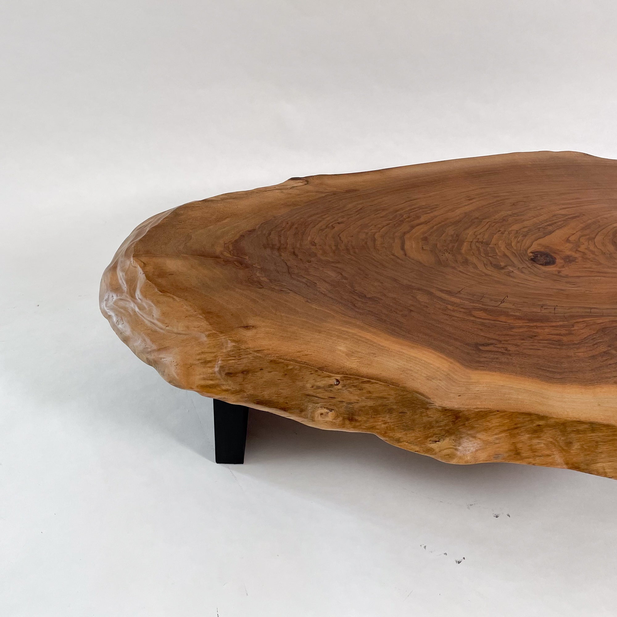 KIDO MEIMOKU クラロウォールナット一枚板ローテーブル｜111cm(2人掛け