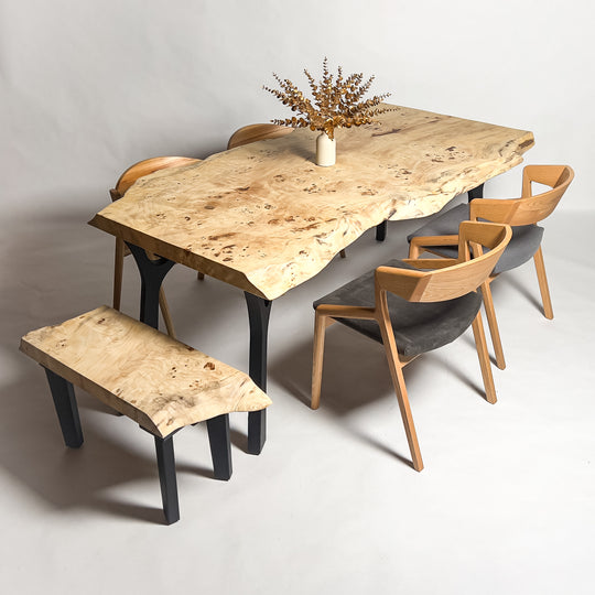 No.2088　ポプラ/一枚板ダイニングテーブル/& OSOROISU