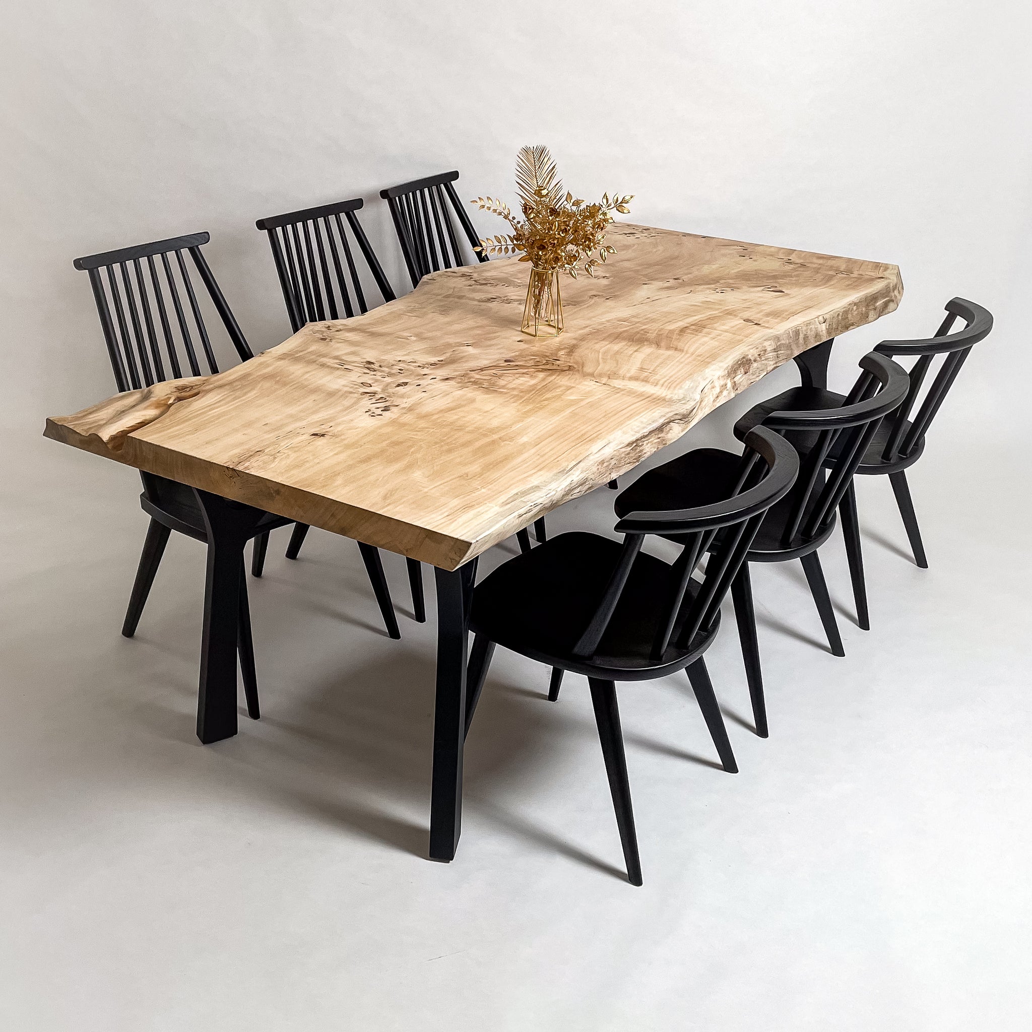 KIDOMEIMOKU ポプラ一枚板ダイニングテーブル｜180cm(4～6人掛け