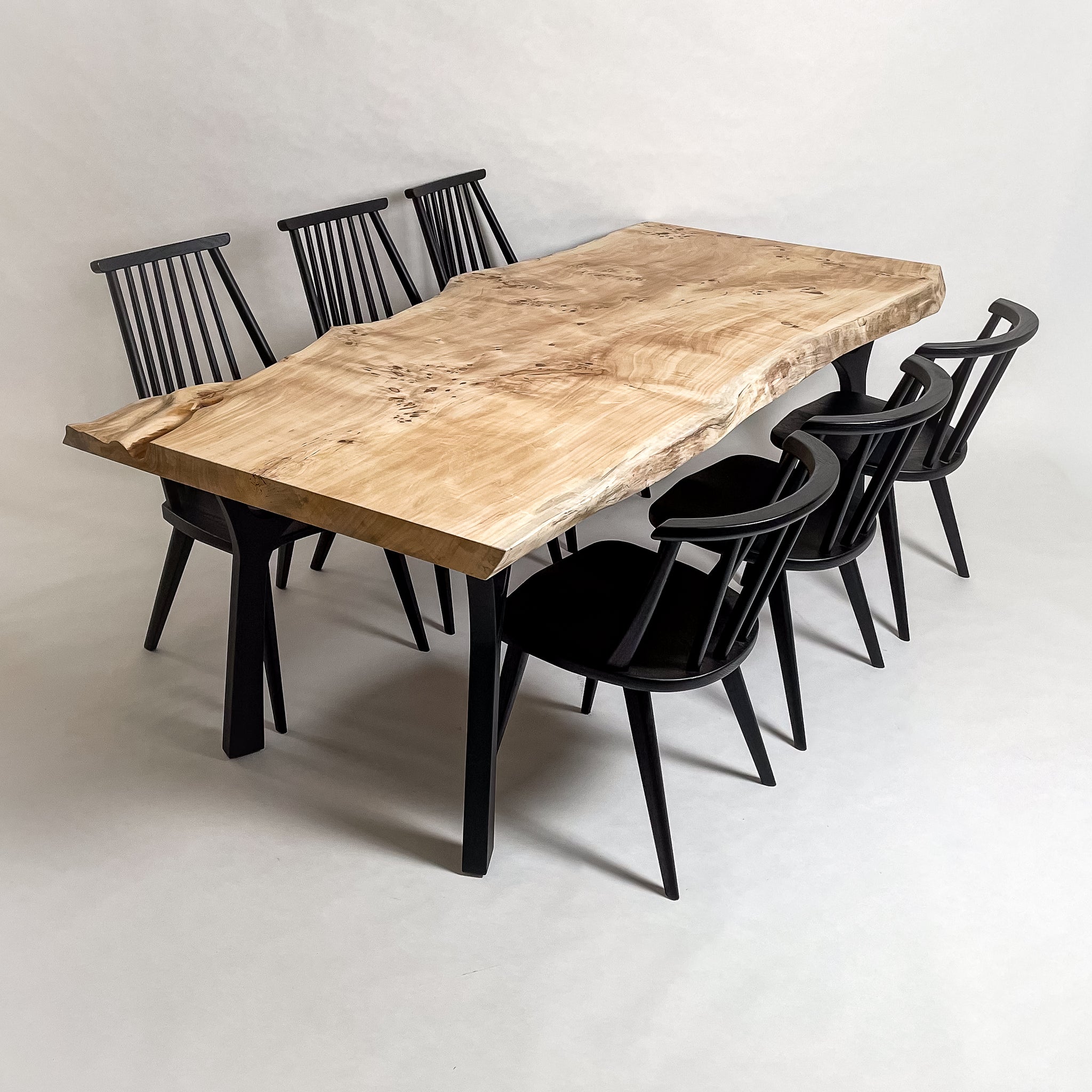 KIDOMEIMOKU ポプラ一枚板ダイニングテーブル｜200cm(6人掛け