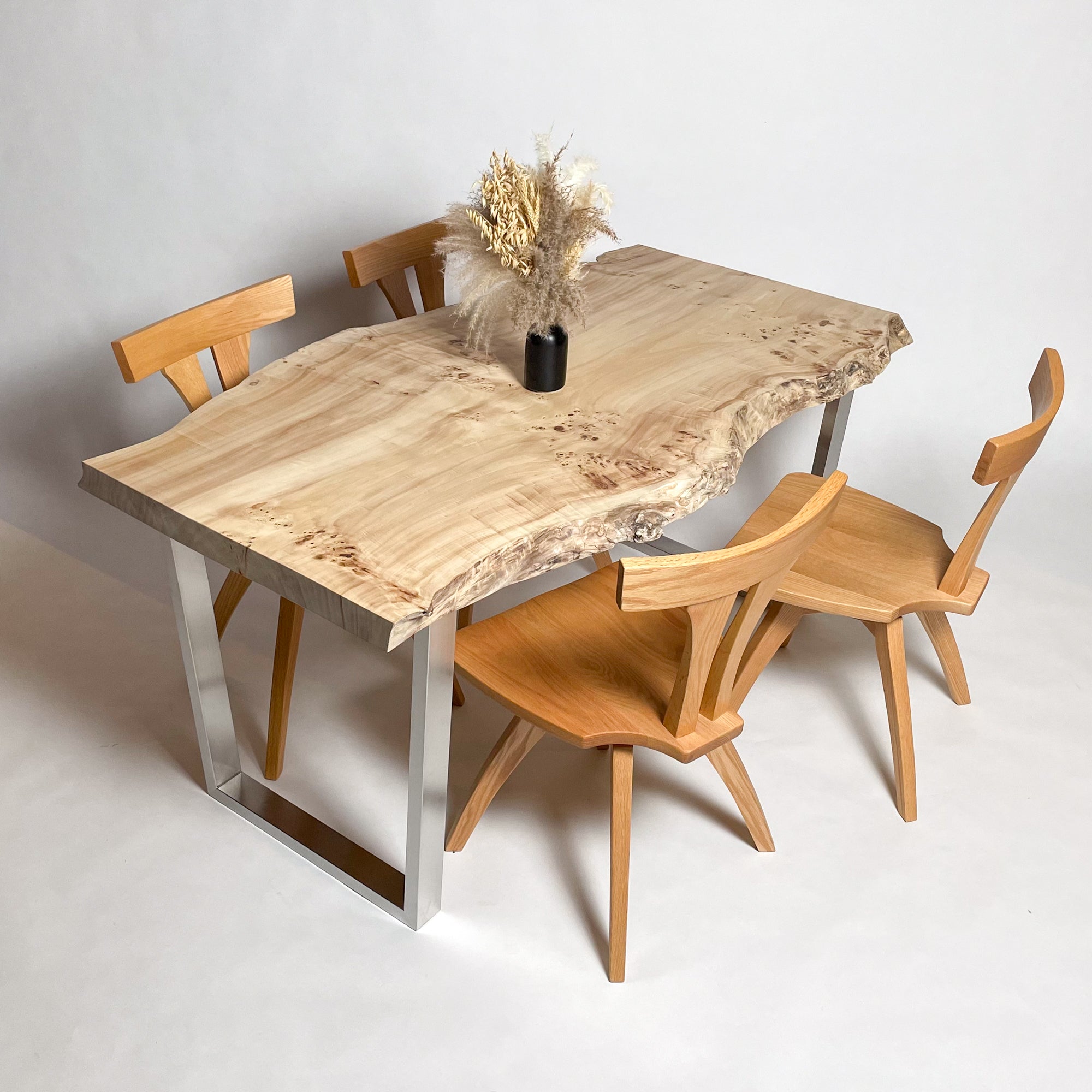 KIDOMEIMOKU ポプラ一枚板ダイニングテーブル｜150cm(4人掛け