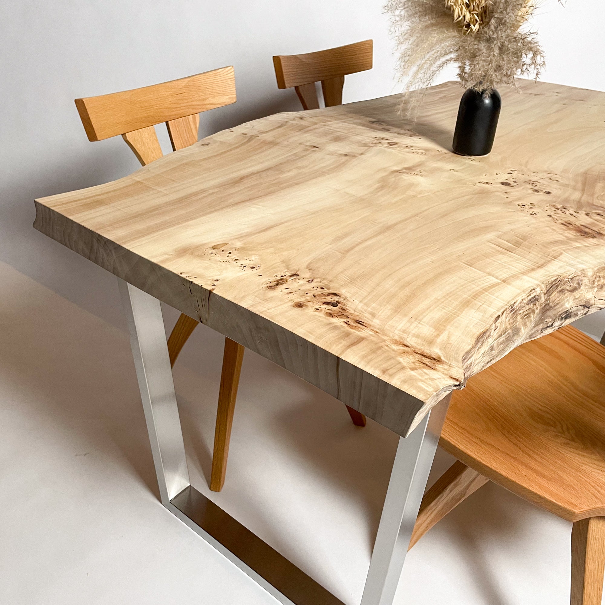 KIDOMEIMOKU ポプラ一枚板ダイニングテーブル｜150cm(4人掛け