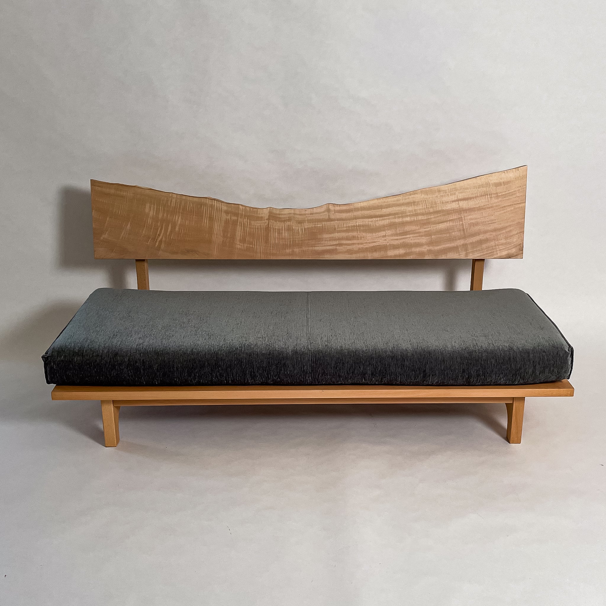 栃 無垢材 一枚板ソファ 3人掛け 横 クッションなし