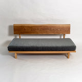 欅 天然木 一枚板ソファ 3人掛け 横 クッションなし