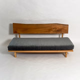 欅 無垢材 一枚板ソファ 3人掛け 横 クッションなし