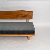 欅 無垢材 一枚板ソファ 3人掛け 横右半分 クッションなし