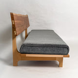 吉野杉 無垢材 一枚板ソファ 3人掛け 真横 クッションなし