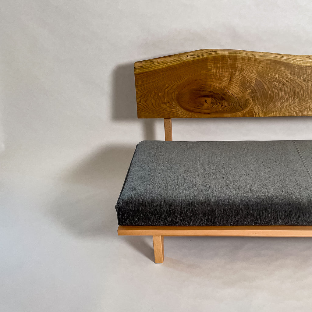 黄檗 天然木 一枚板ソファ 3人掛け 横左半分 クッションなし