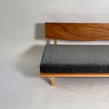 欅 天然木 一枚板ソファ 3人掛け 横左半分 クッションなし