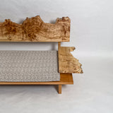 ポプラ 木フレーム 一枚板ソファ 2人掛け 横右半分 クッションなし