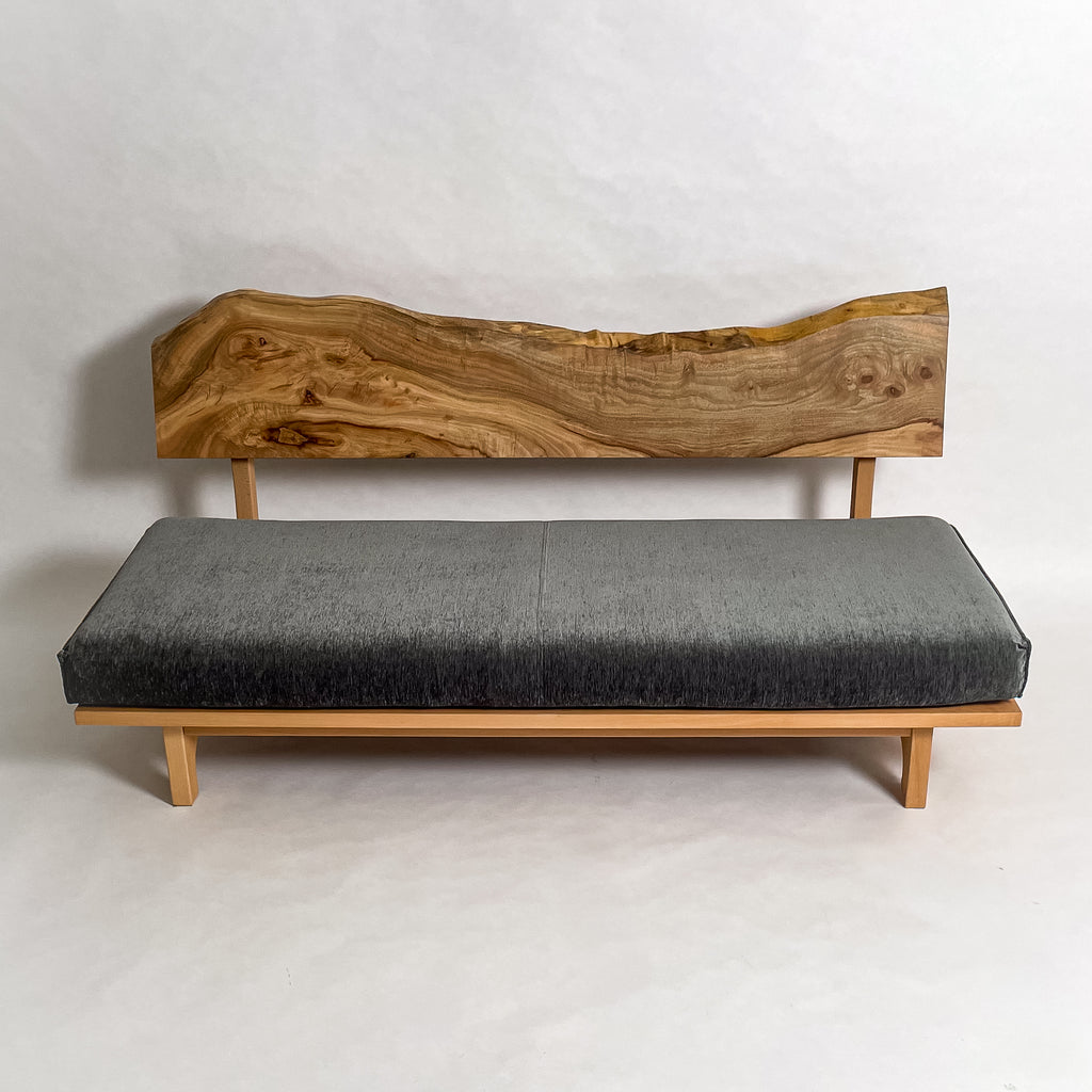 楠 無垢材 一枚板ソファ 3人掛け 横 クッションなし